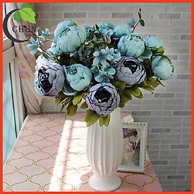 Mua Hoa giả  bó mẫu đơn phú quý tài lộc 8 bông cỡ lớn phong cách Vintage trang trí nhà cửa  cửa hàng  văn phòng