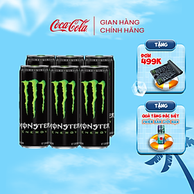 [TẶNG VOUCHER ESTEEM]  Hộp 6 lon Nước Tăng Lực Giải Khát Monster Energy 355ml/Lon Sale 15.5 Coca-Cola Official Store