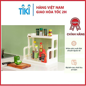 Kệ Đựng Gia Vị Nhà Bếp 2 Tầng Hàng Việt Nhật - Chính Hãng ( Giao màu ngẫu nhiên)