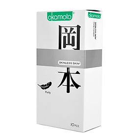 Bao Cao Su Nhật Okamoto - Siêu Mỏng - Không Mùi - Skin Purity - Chính hãng - H10