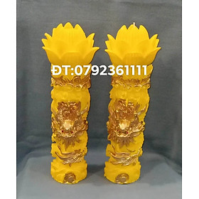 ĐÔI NẾN RỒNG CAO 32CM ĐƯỜNG KÍNH 9CM
