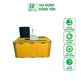 Mua Hộp Đựng Khăn Giấy Ăn Bằng Gỗ ĐÔNG TÂN Có Khe Đỡ Điện Thoại  Rút Giấy Bên Trên - Tặng kèm 1 ống tăm bằng gỗ