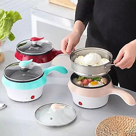 Nồi lẩu 2 tầng mini kiêm chảo điện và nồi hấp đa năng