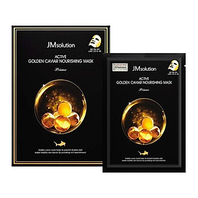 Hộp 10 miếng Mặt Nạ Cấp Ẩm, Ngăn Ngừa Thâm, Nám JM Solution Active Golden Caviar Nourishing Mask 10x 30ml