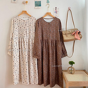 Top 15 mẫu váy nhung tăm hoa nhí dáng dài cao cấp