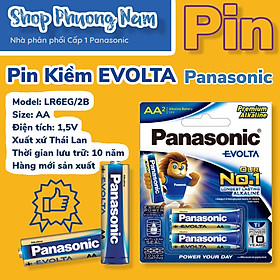 Set bộ 5 vỉ (10 viên) pin kiềm EVOLTA AA Panasonic, LR6EG/2Bx5-Hàng chính hãng