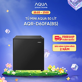 Mua Tủ lạnh Aqua 50 lít AQR-D60FA(BS) - Freeship toàn quốc - Hàng chính hãng - Bảo hành 2 năm