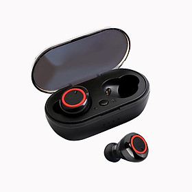 Tai nghe âm thanh âm thanh âm thanh âm thanh nổi không dây Tai nghe cảm ứng cảm ứng trong tai với Mic Wireless Bluetooth 5.0 Tai nghe màu: Đen màu đỏ