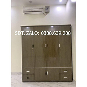 Mua tủ nhựa đài loan 4 canh vân gỗ