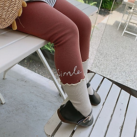 Quần legging trơn màu cho bé gái, chất thun cotton mềm mịn, co giãn tốt