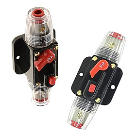 2Pcs 20A 30A Car Audio Inline Circuit Breaker Fuse Holder System Protection