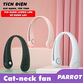 [KOSUYTU] Quạt Đeo Cổ Tích Điện Mini Không Cánh - Quạt Điều Hòa Mini Quàng Cổ Thổi 360 Độ Với 3 Chế Độ Gió Chân Ái Cho Mùa Hè 