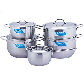 Bộ 5 nồi xửng inox rainy-rn09t - hàng chính hãng