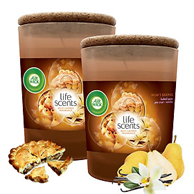 Mua Combo 2 ly nến thơm tinh dầu Air Wick Mum s Baking 185g - bánh vani nướng  nến trang trí  thơm phòng  thư giãn  hỗ trợ khử mùi