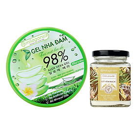 Combo Gel Nha Đam Milaganics (300ml) + Bột Yến Mạch Milaganics (Hũ 90g)