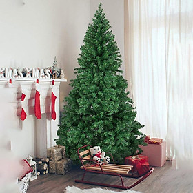 Cây thông noel 1m8 xanh tặng ngôi sao đỉnh và dây kim tuyến đẹp trang trí giáng sinh