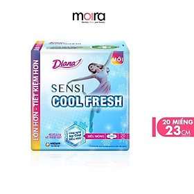 Băng vệ sinh Diana SENSI Cool Fresh siêu mỏng Cánh 20-1908