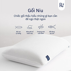 Gối Niu Cao Cấp Ru9 - Công Nghệ Đột Phá Graphene Foam | Chất Liệu Foam Mềm Mại | Nâng Đỡ Đốt Sống Cổ | Chống Đau Vai Gáy