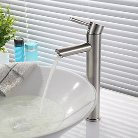 Mua Vòi rửa mặt nóng lạnh cao 30cm inox 304 - tặng kèm bộ dây cấp nước nóng lạnh.