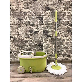 Hình ảnh Bộ Lau Nhà Xoay Tay 360 độ MOP L003 (cam kết hàng chuẩn, y hình) lồng vắt bằng inox