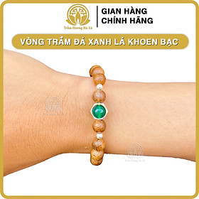 Vòng tay đá tự nhiên khoen bạc 925 phong thủy trầm hương HÀ XÁ vòng đeo tay cặp đôi nam nữ mệnh kim mộc thủy hỏa thổ may mắn tài lộc