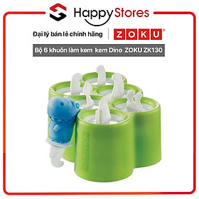 Bộ 6 khuôn làm kem Dino ZOKU ZK130 - Hàng chính hãng 