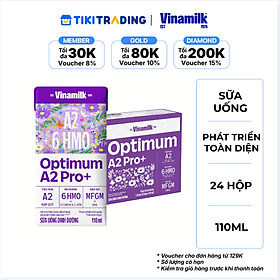 [SẢN PHÂM MỚI] Thùng 24 hộp Sữa Uống Dinh Dưỡng Optimum A2 Pro+ 110ml