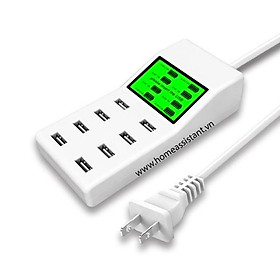 Mua Ổ Cắm Sạc USB 8 Cổng Có Màn Hình Hiển Thị Dòng Và Điện Áp HY-200