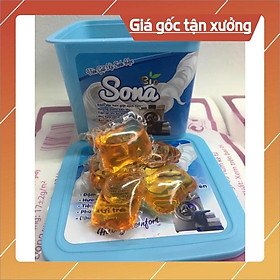 VIÊN GIẶT XẢ 2 IN 1 SONA - HỘP 30 VIÊN, Lưu Hương Lâu, Làm Mềm Vải, Không Gây Kích Ứng Da