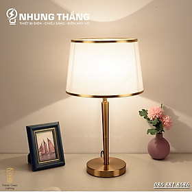 Đèn Ngủ Để Bàn S3074 Decor Vintage - Khung Kim Loại - Kiểu Dáng Sang Trọng - Kèm Bóng Led - Có Video