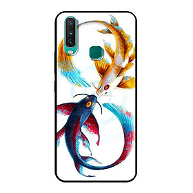 Ốp Lưng in cho Vivo Y12 Mẫu Cá Chép Xanh Vàng - Hàng Chính Hãng