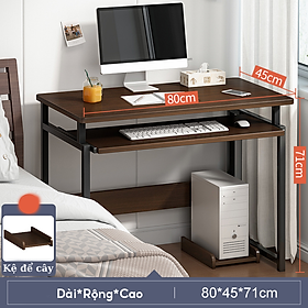 Mua Bàn học tập làm việc có ngăn kéo để bàn phím  kệ để cây tiện lợi  Bàn máy tính màu gỗ tối sang trọng  mẫu mới nhất