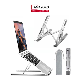 Giá Đỡ Laptop Hợp Kim Nhôm Cao Cấp Dễ Dàng Gấp Gọn, Giúp Tản Nhiệt Laptop, Máy Tính Xách Tay - 07 Nấc Điều Chỉnh Góc Độ. Hàng Chính Hãng Tamayoko
