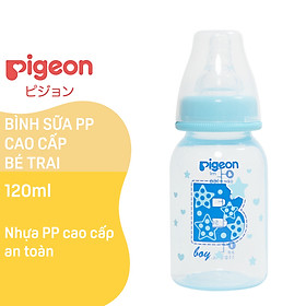 Bình sữa cổ hẹp PP cao cấp bé trai Pigeon 120ml/ 240ml
