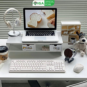 Mua Kệ để màn hình máy tính laptop có khe để bàn phím decor bàn làm việc gọn gàng thương hiệu IGA - GA25