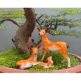 Mua Tượng tiểu cảnh đàn hươu nhỏ trong vườn gốm sứ Bát Tràng