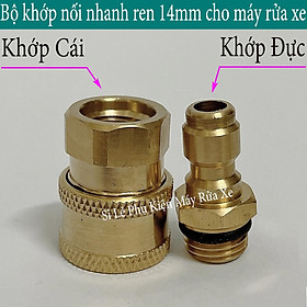 Mua Bộ khớp nối nhanh ren 14mm cho máy rửa xe áp lực cao  máy xịt rửa cao áp  máy rửa xe gia đình