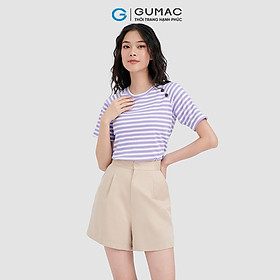 Quần short nữ GUMAC QC10070 xếp ly năng động