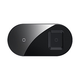Mua Baseus -BaseusMall VN Đế sạc nhanh không dây Baseus Simple 2 in 1 Wireless Charger 15W (Hàng chính hãng