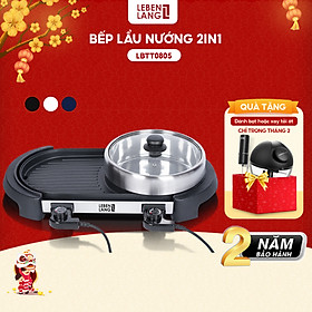 Mua Bếp lẩu nướng Lebenlang LBTT0805  nồi lẩu nướng 2in1 lớn công suất 2000W  nhanh gọn tiện lợi - hàng chính hãng