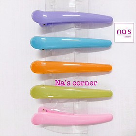 Kẹp mỏ vịt nhựa bóng vintage 8cm/9.5cm đẹp sang trọng