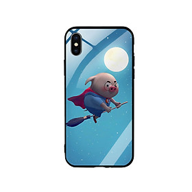 Ốp Lưng Kính Cường Lực cho điện thoại Iphone X / Xs - Pig 11