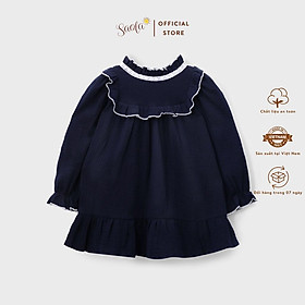 Đầm Bé Gái Váy Bé Gái Cổ Điển Phong Cách Hàn Quốc Chất Liệu Muslin Cao Cấp