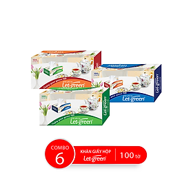 Combo Hộp Khăn Giấy Lụa LET-GREEN, 100 Tờ/Hộp