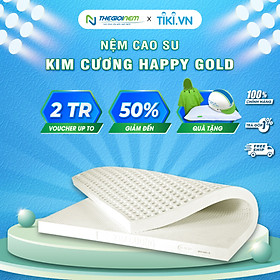 Nệm Cao Su Kim Cương Happy Gold KCCS1815 (180 x 200 x 15 cm) - Ruột Trắng