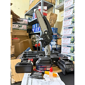 Máy Cưa Xích Dùng PIN Elex Lõi Đồng Mạnh Mẽ Bền Bỉ - Máy Cưa Cầm Tay Mini Cưa Tất Cả Loại Gỗ Siêu Khỏe, Tiện Lợi Dùng Cho Mọi Gia Đình, Bảo Hành 1 Năm