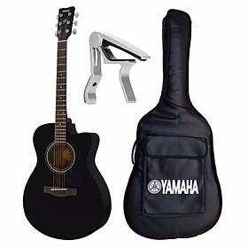 Mua Đàn guitar acoustic khuyết Yamaha FS100C(màu đen)+ Bao 3 lớp+ Capo- Hàng chính hãng