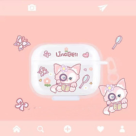 Mua Bao Case Ốp Vỏ Vệ Mèo Lina Bell dành cho Airpods 1/2/ Airpods Pro/ Airpods 3 Kèm khóa treo- Hàng Chính Hãng
