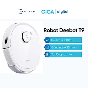 Robot hút bụi lau nhà ECOVACS Deebot T9 - Lực hút 3000Pa - Bản Quốc Tế- Hàng Chính Hãng