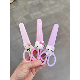 Kéo học sinh,kéo thủ công cắt giấy có nắp đậy hoạt hình an toàn cho bé